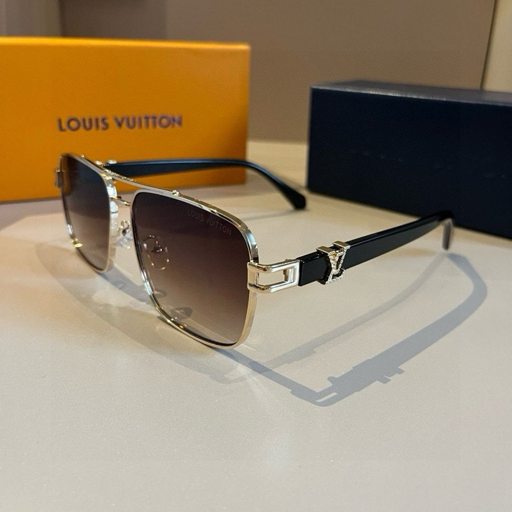 Louis Vuitton Metal Aviator Gold Lens Sunglasses for Men & Women - 464674 - detail image 2