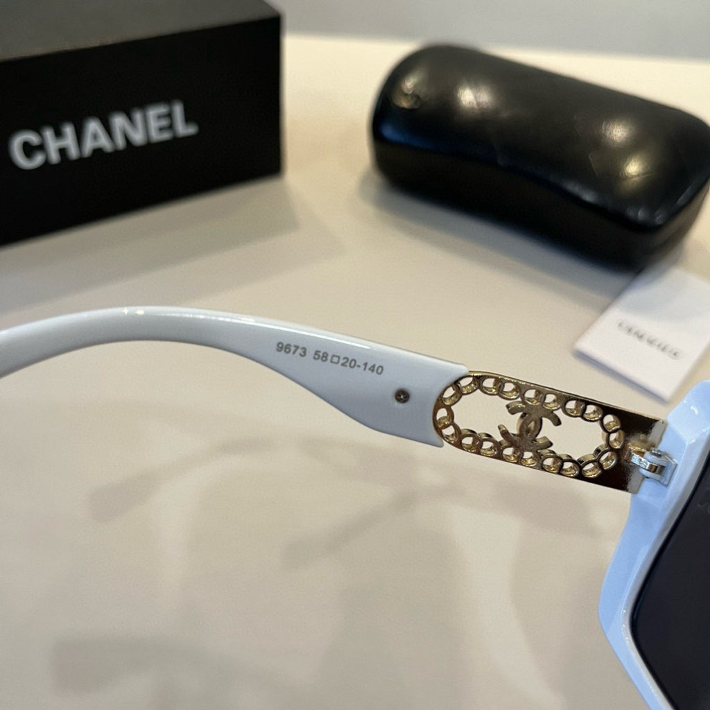 Chanel Oversized Silver Lens Sunglasses for Men & Women - 486679 - detail image 8