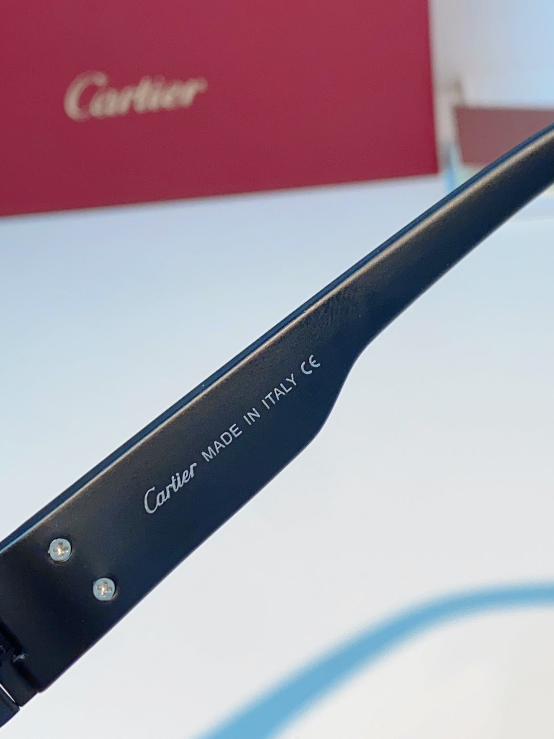 Cartier Polarized Metal Rimless Gray Lens Sunglasses for Men & Women - 465838 - detail image 9