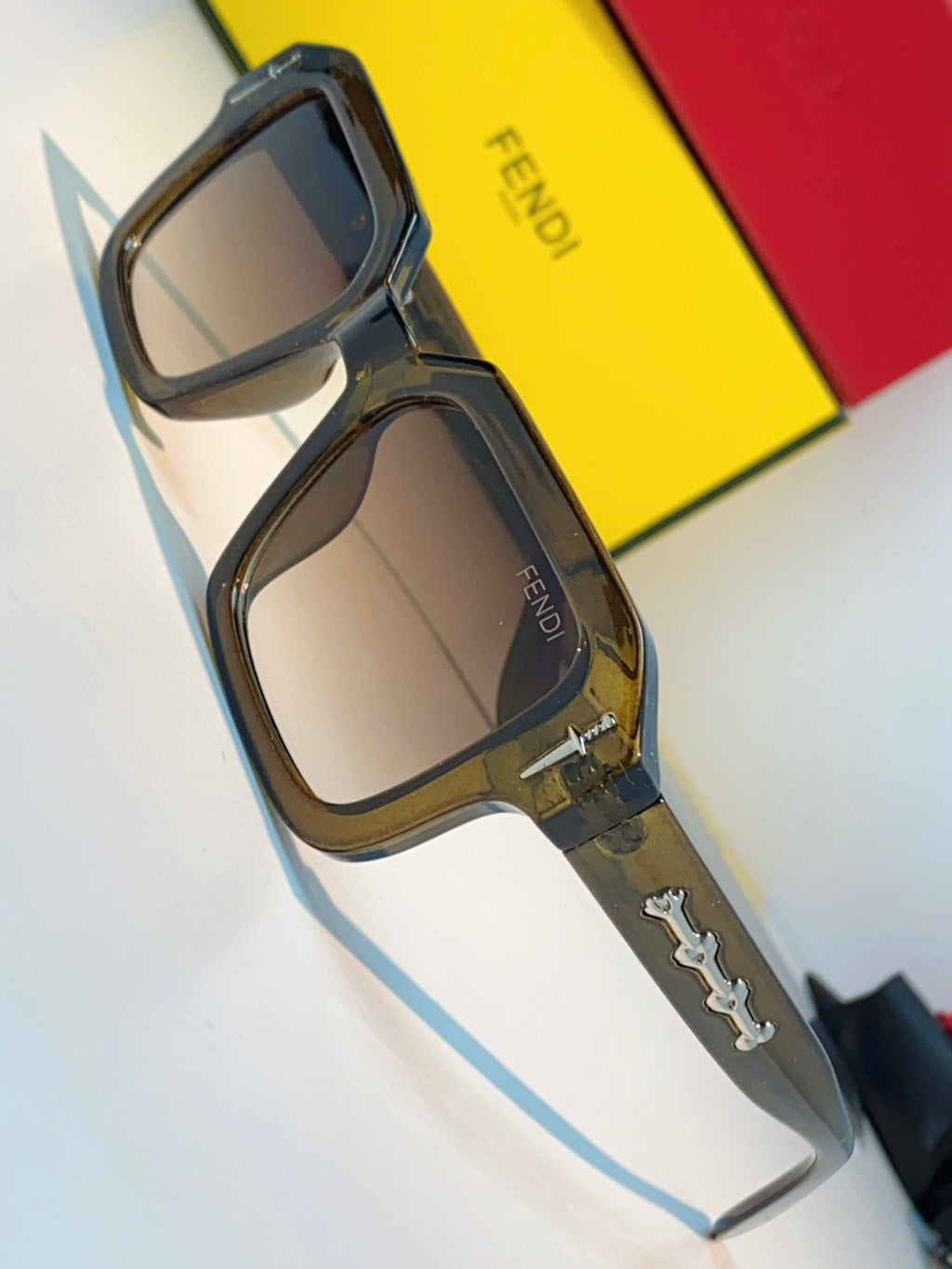 Fendi Metal Square Brown Lens Sunglasses for Men & Women - 466187 - detail image 7