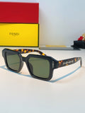 Fendi Metal Square Brown Lens Sunglasses for Men & Women