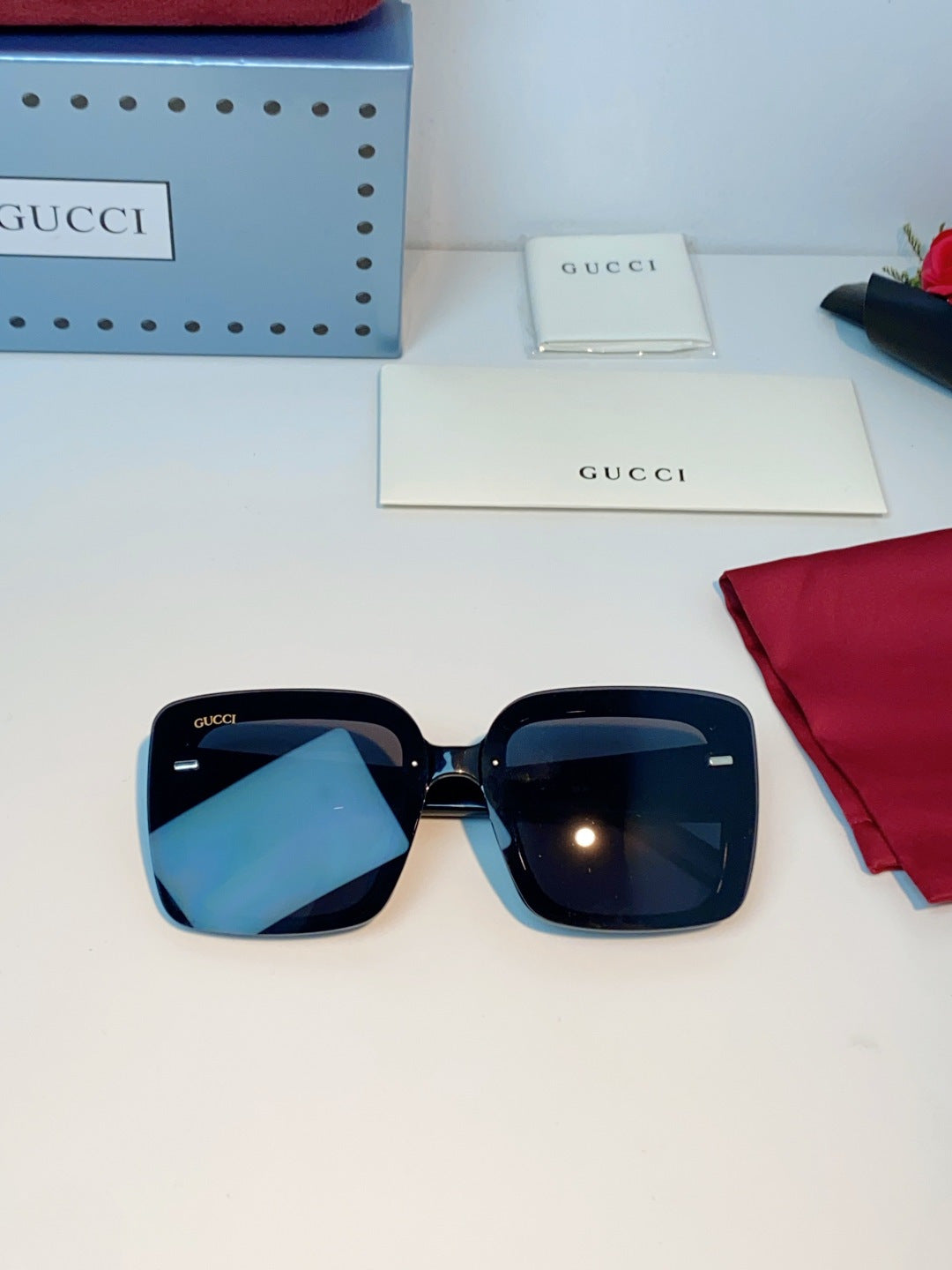 Gucci Square Blue Lens Sunglasses for Men & Women - 464964 - detail image 10