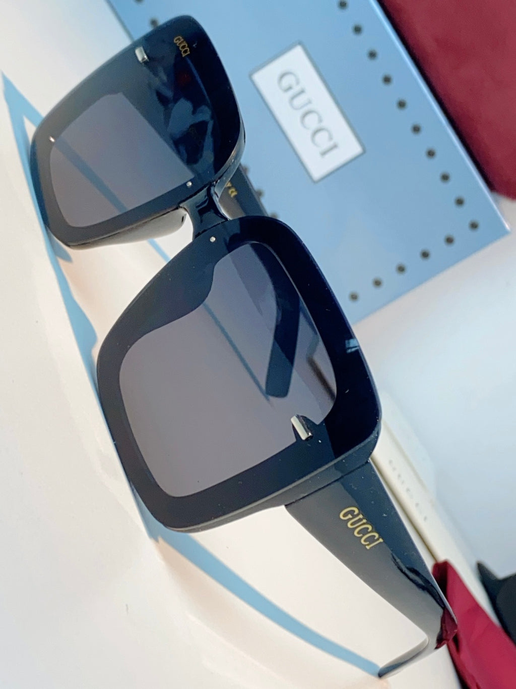 Gucci Square Blue Lens Sunglasses for Men & Women - 464964 - detail image 7