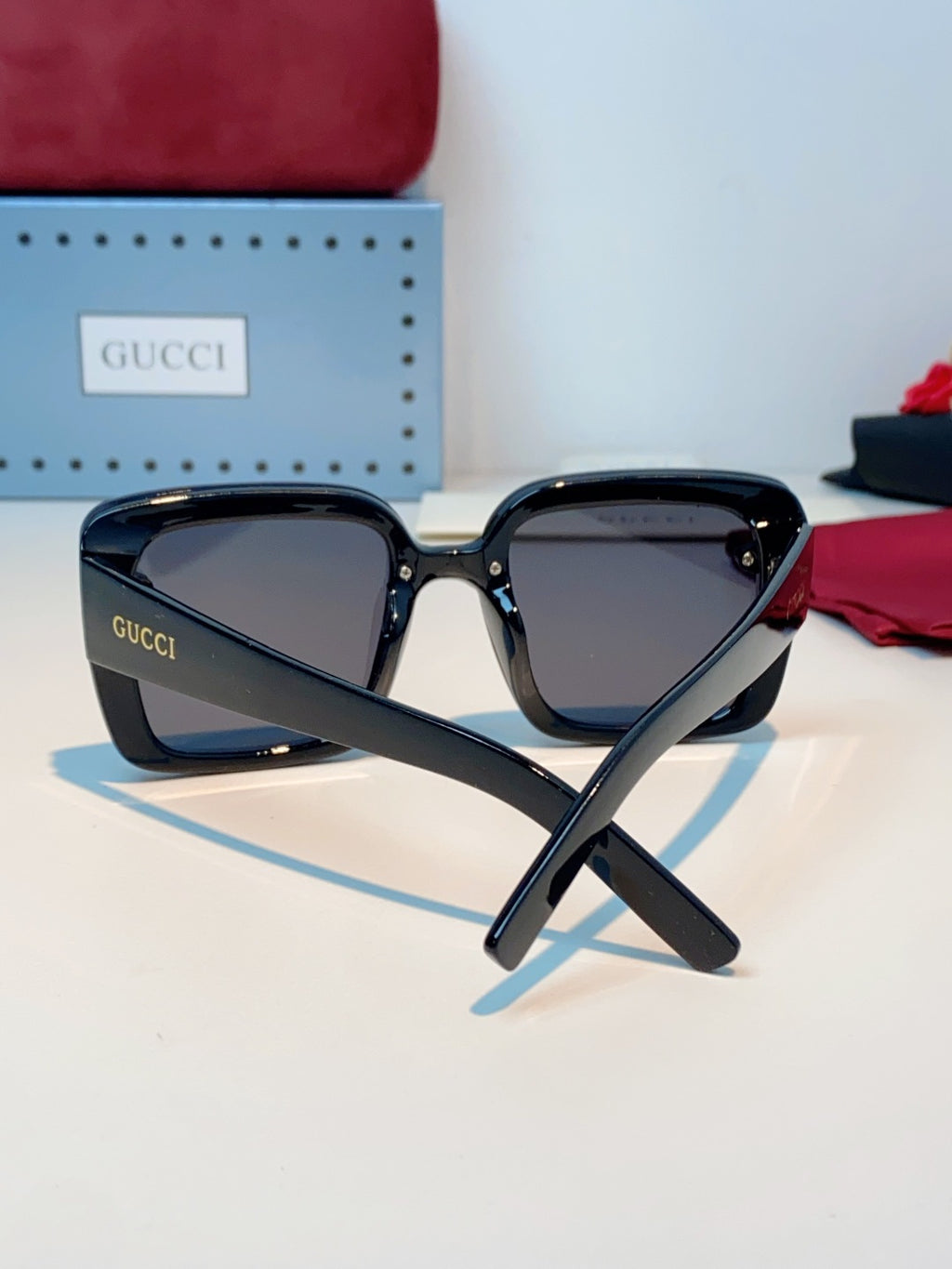 Gucci Square Blue Lens Sunglasses for Men & Women - 464964 - detail image 3