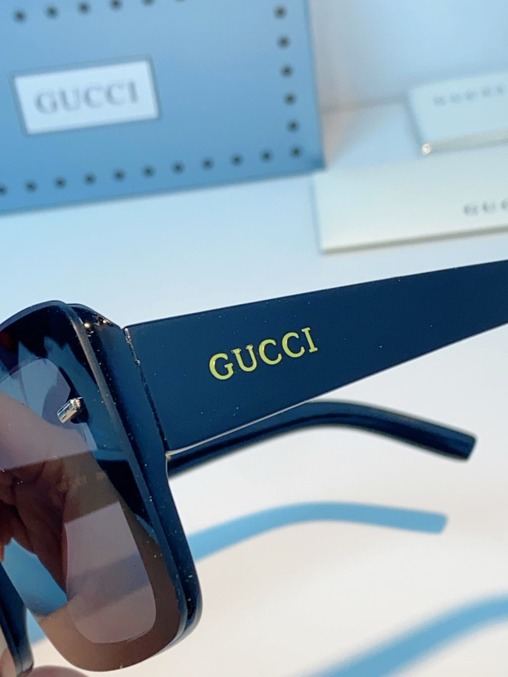 Gucci Square Blue Lens Sunglasses for Men & Women - 464964 - detail image 8