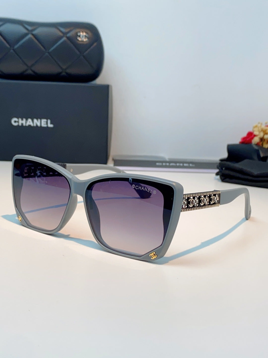 Chanel Cat-Eye Gray Lens Sunglasses for Women - 465189