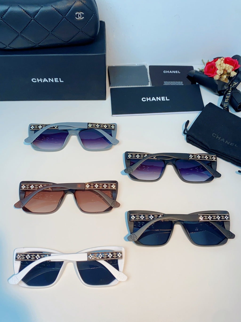 Chanel Cat-Eye Gray Lens Sunglasses for Women - detail image 12