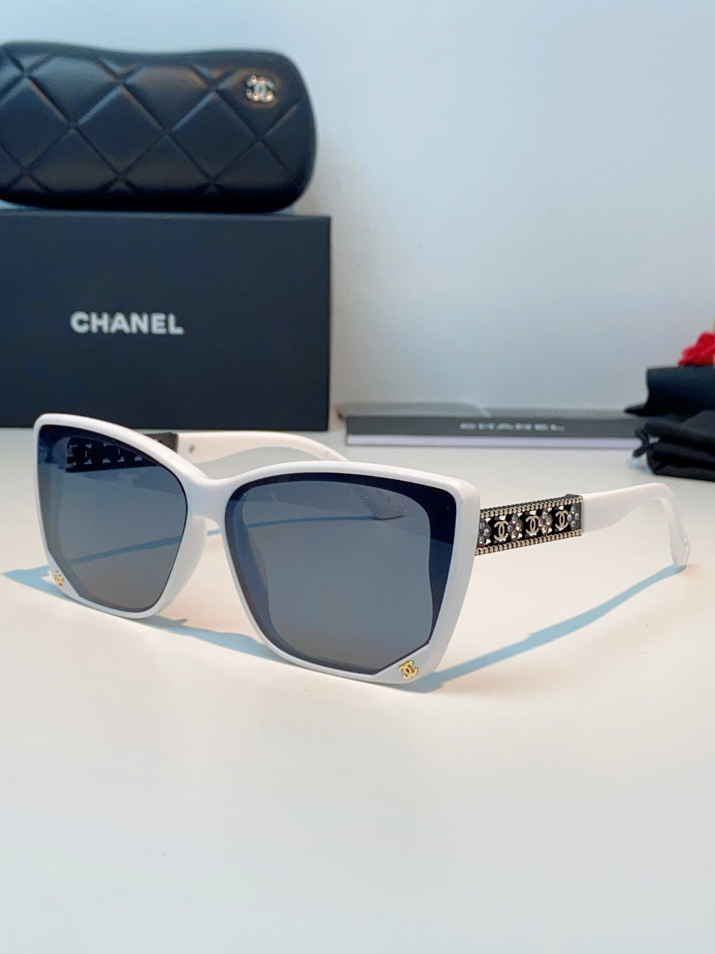 Chanel Cat-Eye Blue Lens Sunglasses for Women - 465191
