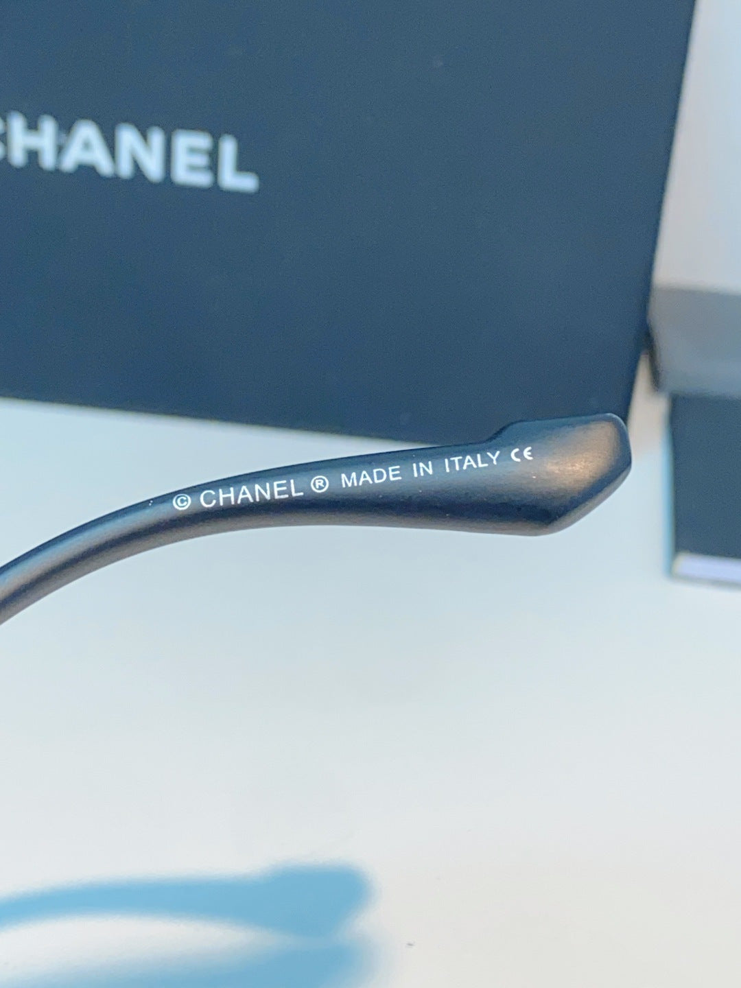 Chanel Cat-Eye Blue Lens Sunglasses for Women - detail image 8