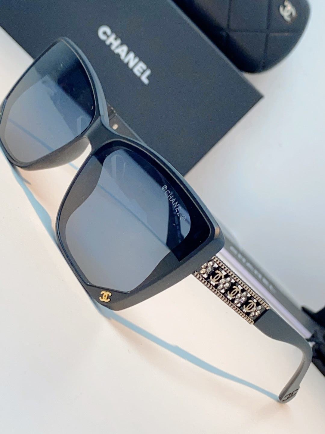 Chanel Cat-Eye Gray Lens Sunglasses for Women - detail image 7