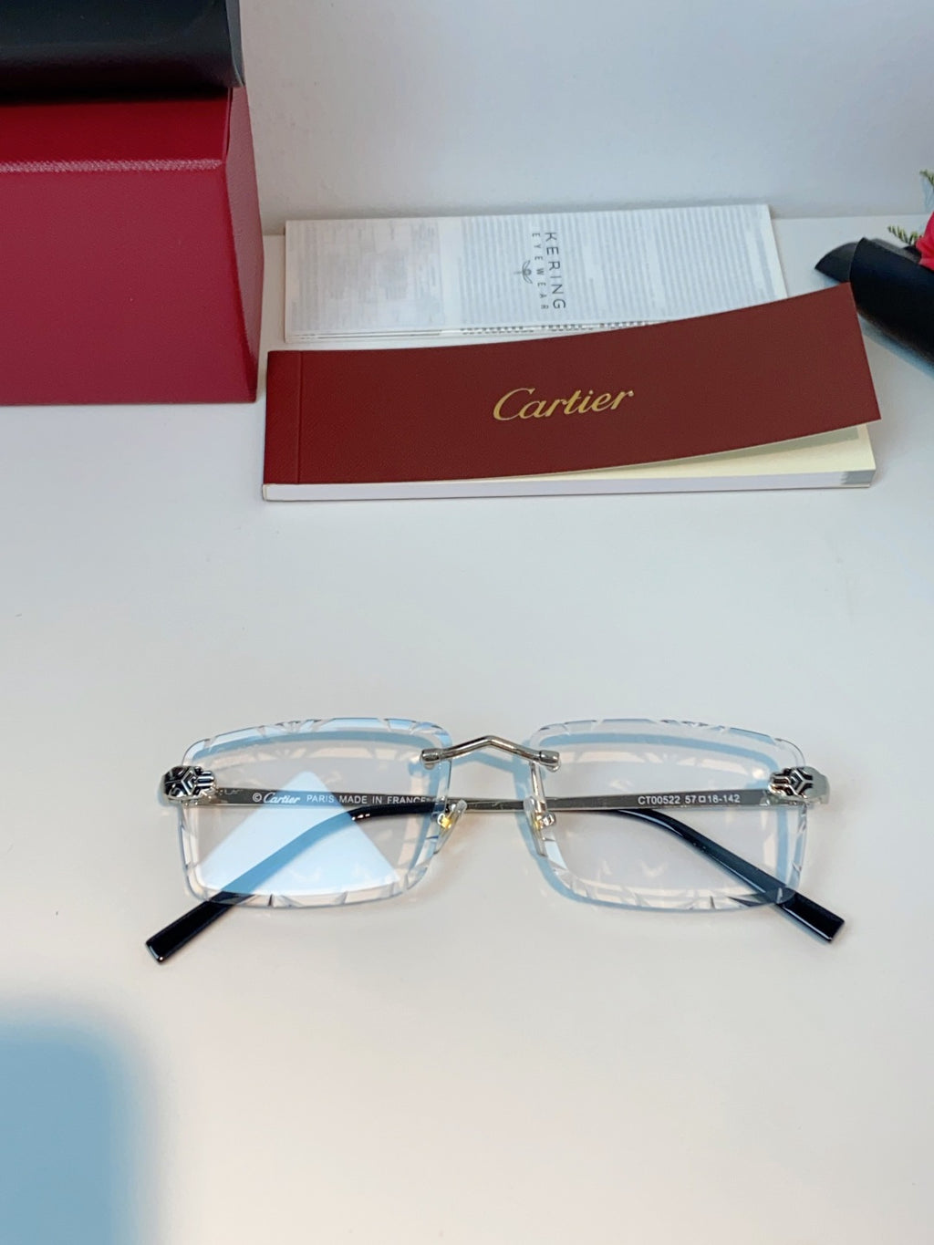 Cartier Lightweight Rimless Silver Lens Sunglasses for Men & Women - 487357 - detail image 9
