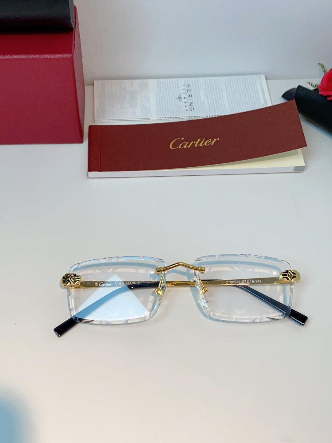 Cartier Lightweight Rimless Silver Lens Sunglasses for Men & Women - 487358 - detail image 9