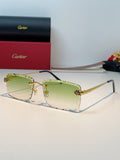 Cartier Lightweight Rimless Gold Lens Sunglasses for Men & Women