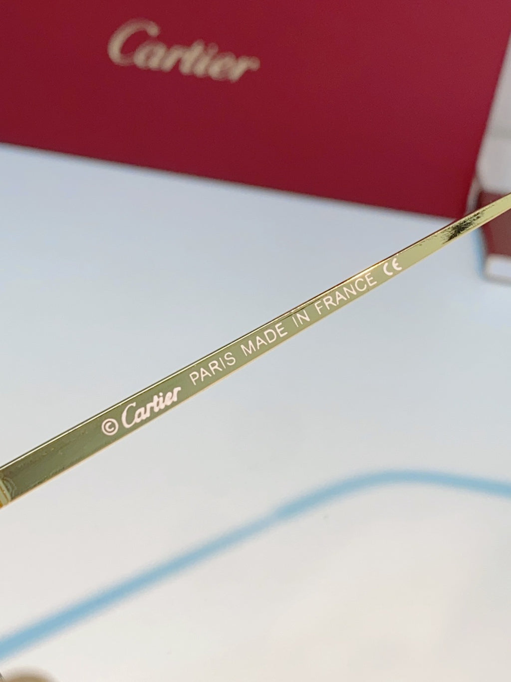 Cartier Lightweight Rimless Gold Lens Sunglasses for Men & Women - detail image 8