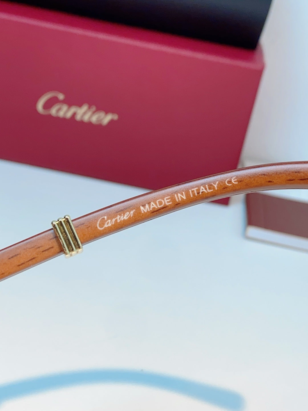 Cartier Lightweight Rimless Orange Lens Sunglasses for Men & Women - 487316 - detail image 8