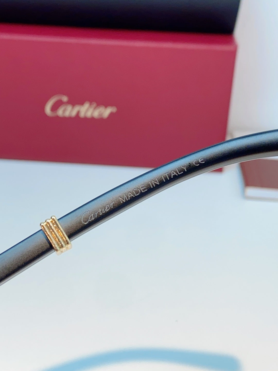 Cartier Lightweight Rimless Gray Lens Sunglasses for Men & Women - 487317 - detail image 8