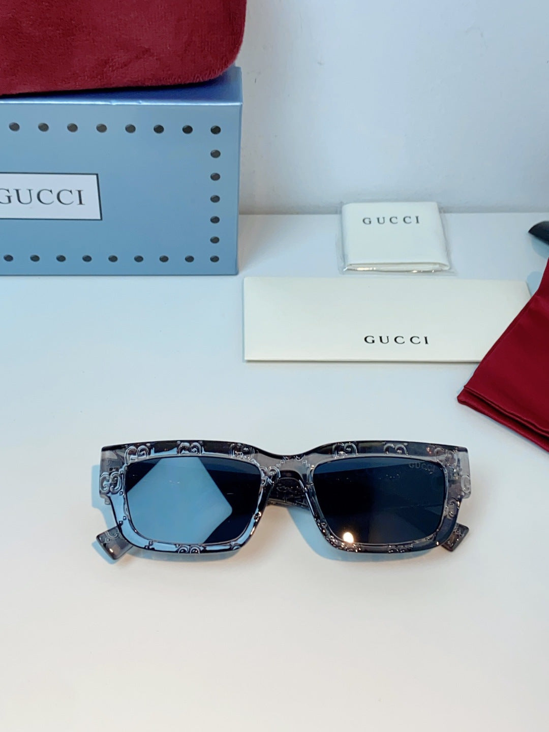 Gucci Square Black Lens Sunglasses for Men & Women - 493283 - detail image 9