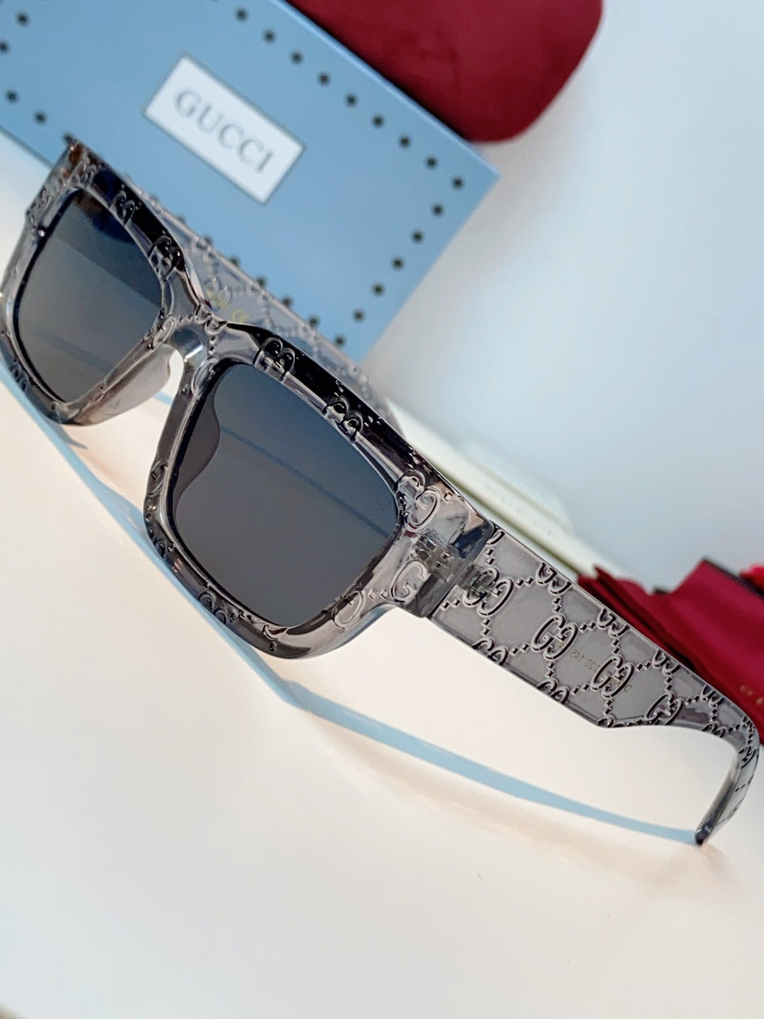 Gucci Square Black Lens Sunglasses for Men & Women - 493283 - detail image 7