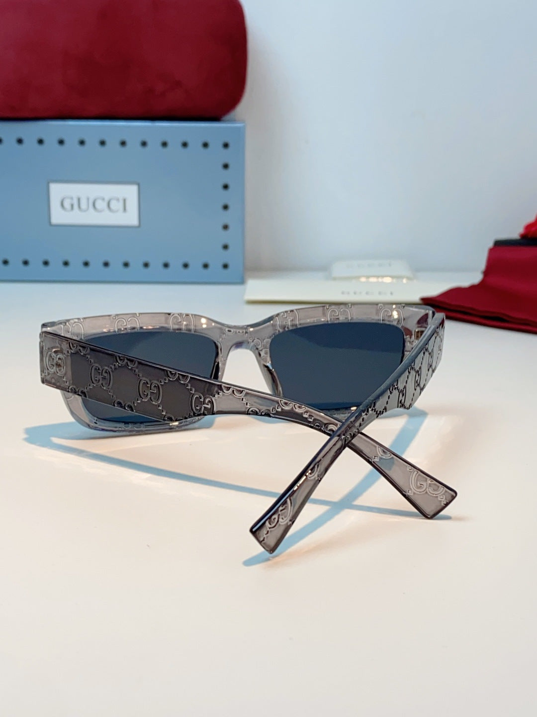 Gucci Square Black Lens Sunglasses for Men & Women - 493283 - detail image 3