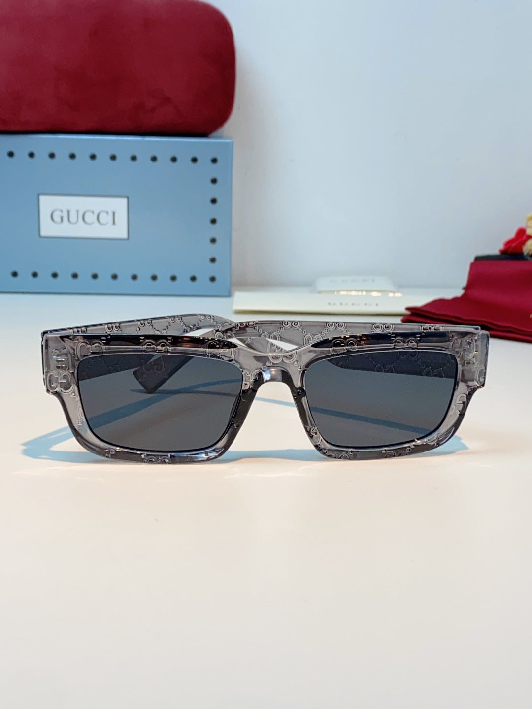 Gucci Square Black Lens Sunglasses for Men & Women - 493283 - detail image 2