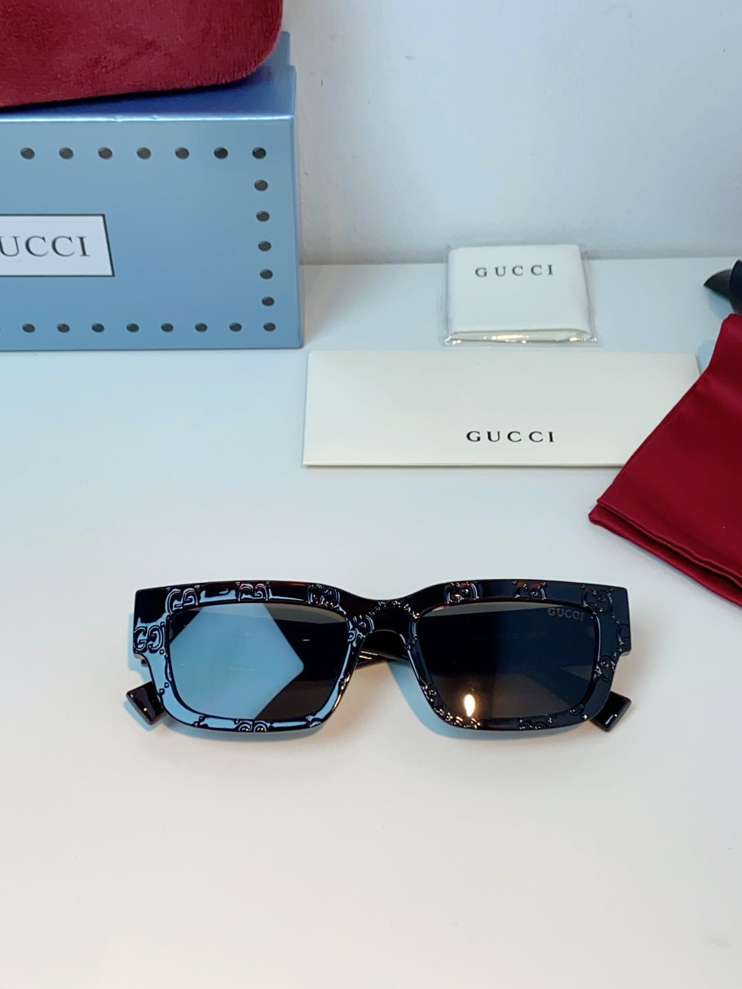 Gucci Square Black Lens Sunglasses for Men & Women - 493284 - detail image 9