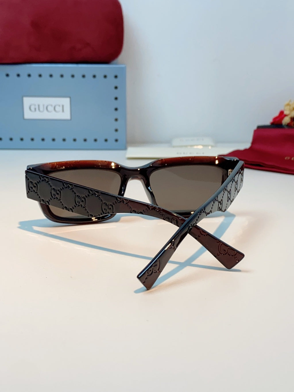 Gucci Square Black Lens Sunglasses for Men & Women - 493284 - detail image 3