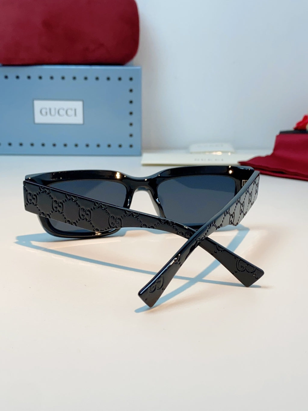 Gucci Square Black Lens Sunglasses for Men & Women - detail image 3