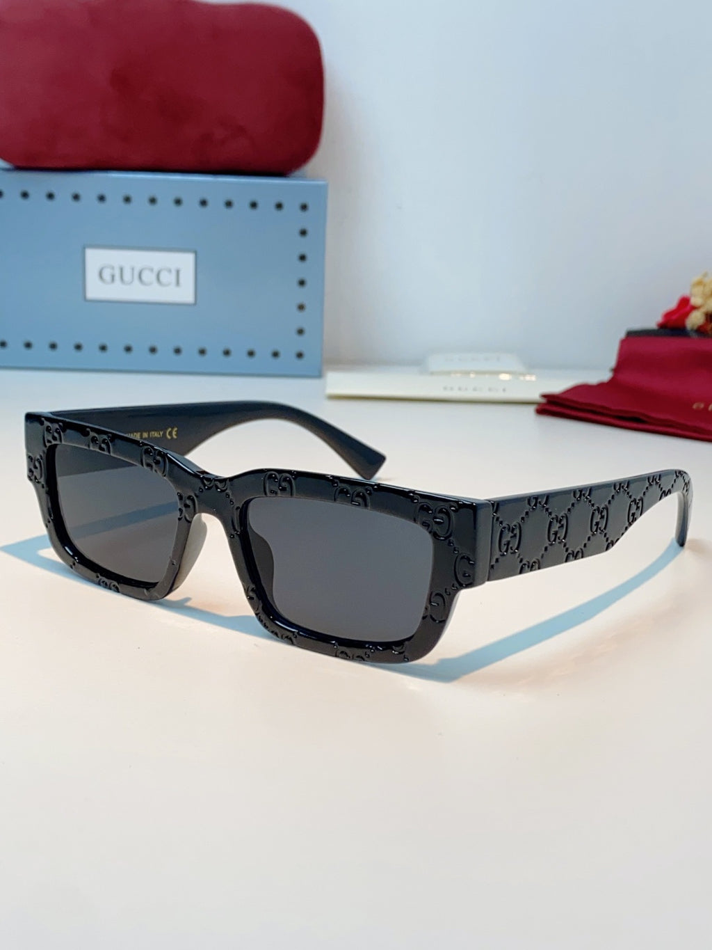 Gucci Square Black Lens Sunglasses for Men & Women