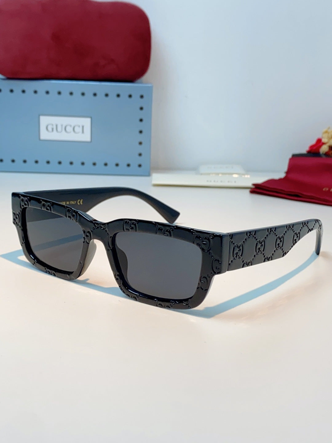 Gucci Square Black Lens Sunglasses for Men & Women