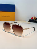 Louis Vuitton Metal Aviator Brown Lens Sunglasses for Men