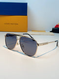 Louis Vuitton Metal Aviator Gray Lens Sunglasses for Men