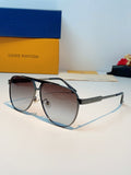 Louis Vuitton Metal Aviator Silver Lens Sunglasses for Men