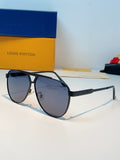 Louis Vuitton Metal Aviator Blue Lens Sunglasses for Men