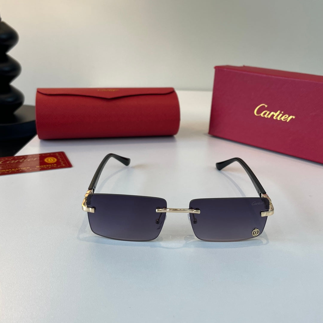 Cartier Lightweight Metal Rimless Silver Lens Sunglasses for Men & Wo - 449457 - detail image 2