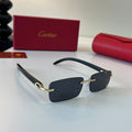 Cartier Lightweight Metal Rimless Silver Lens Sunglasses for Men & Wo - 415863