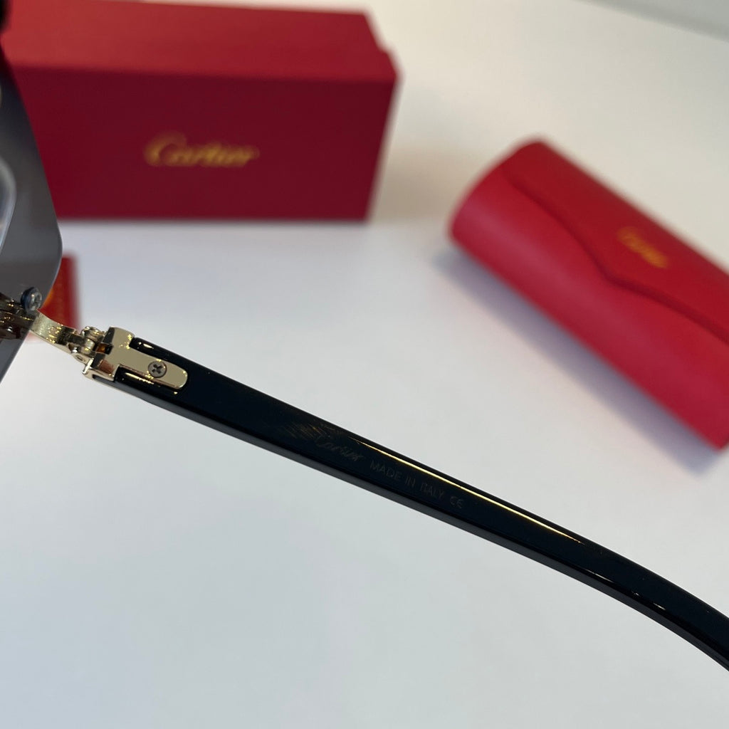 Cartier Lightweight Metal Rimless Silver Lens Sunglasses for Men & Wo - 415863 - detail image 9