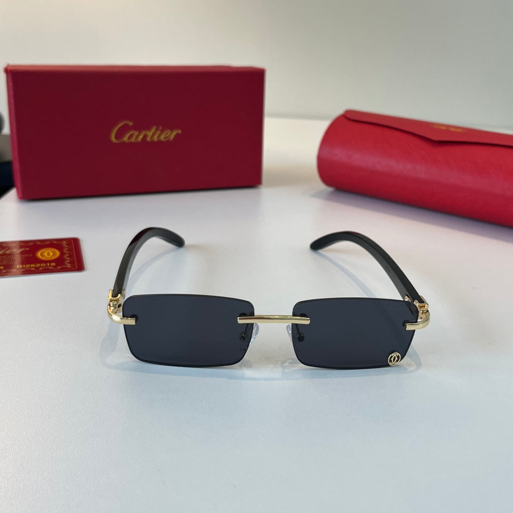 Cartier Lightweight Metal Rimless Silver Lens Sunglasses for Men & Wo - 449458 - detail image 2