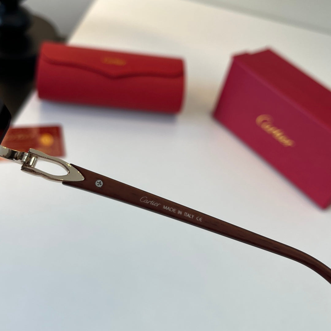 Cartier Lightweight Metal Rimless Silver Lens Sunglasses for Men & Wo - 449459 - detail image 10