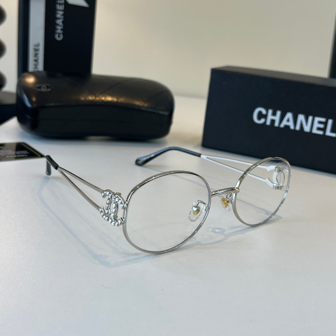 Chanel Metal Fashion Silver Lens Sunglasses for Men & Women - 486666
