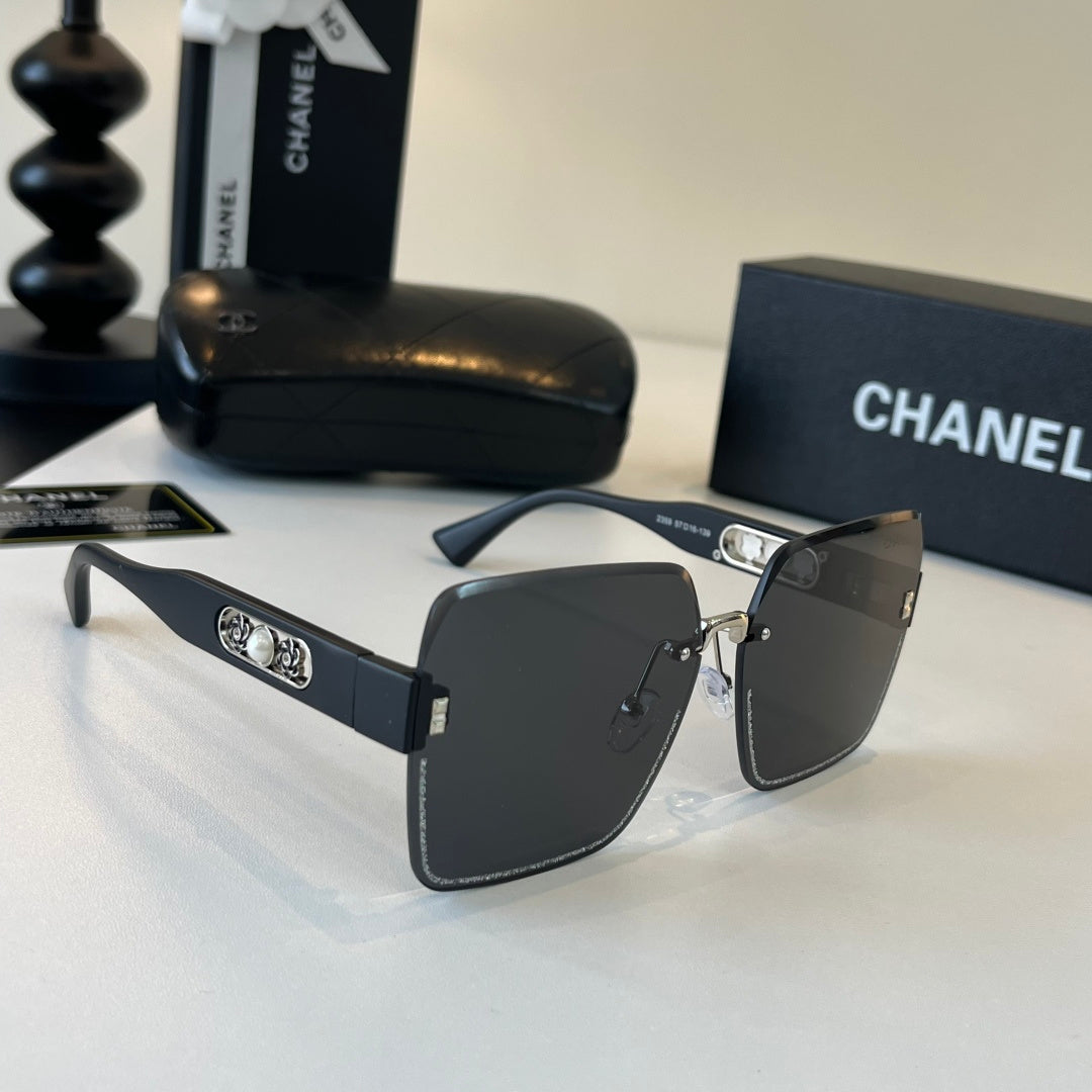 Chanel Fashion Black Lens Sunglasses for Men & Women - 493449
