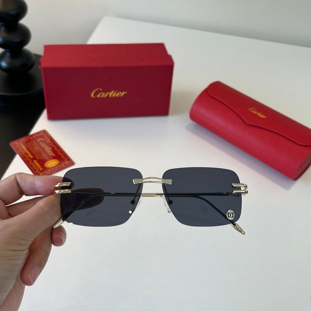 Cartier Lightweight Metal Rimless Silver Lens Sunglasses for Men & Wo - 465725 - detail image 4