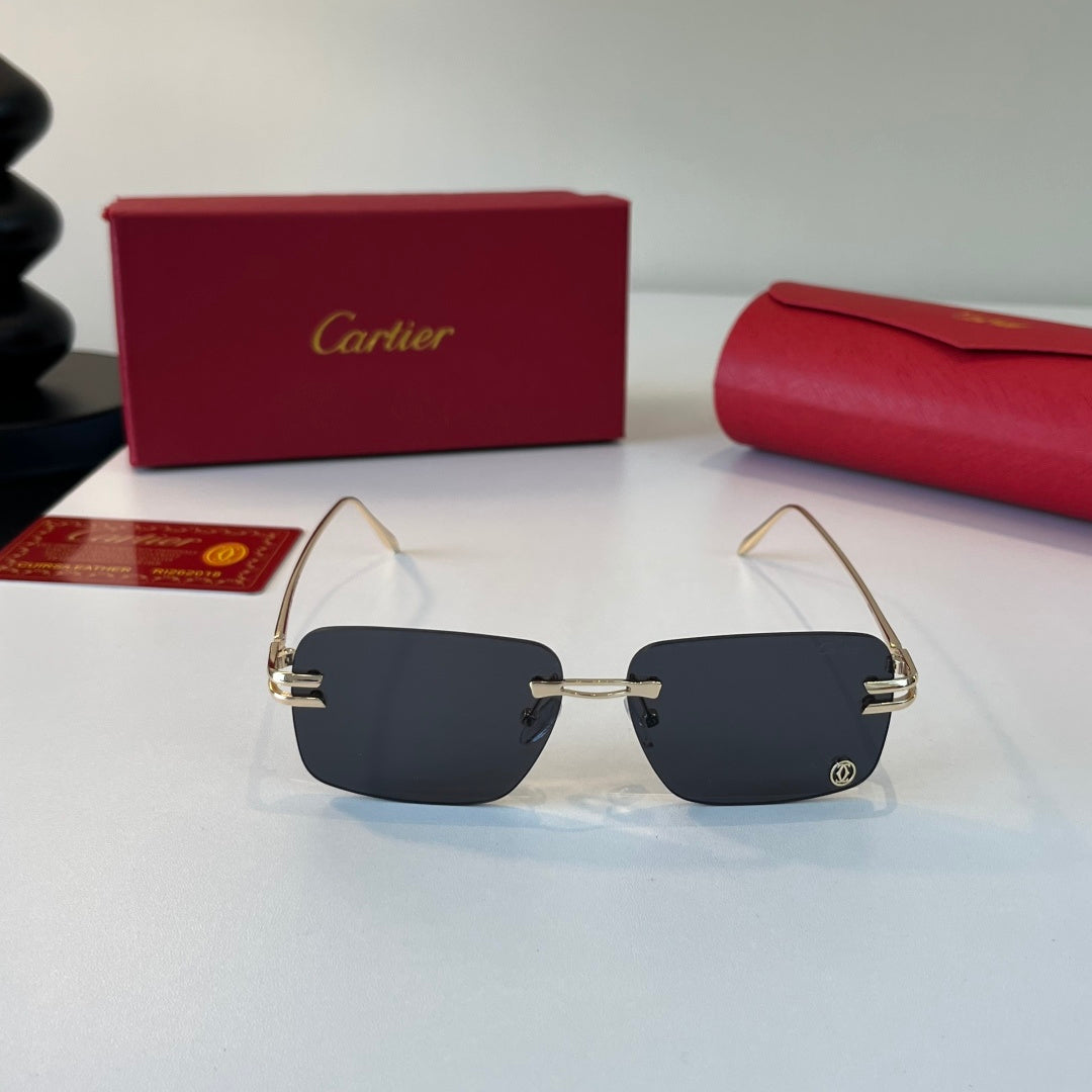 Cartier Lightweight Metal Rimless Silver Lens Sunglasses for Men & Wo - 493698 - detail image 2