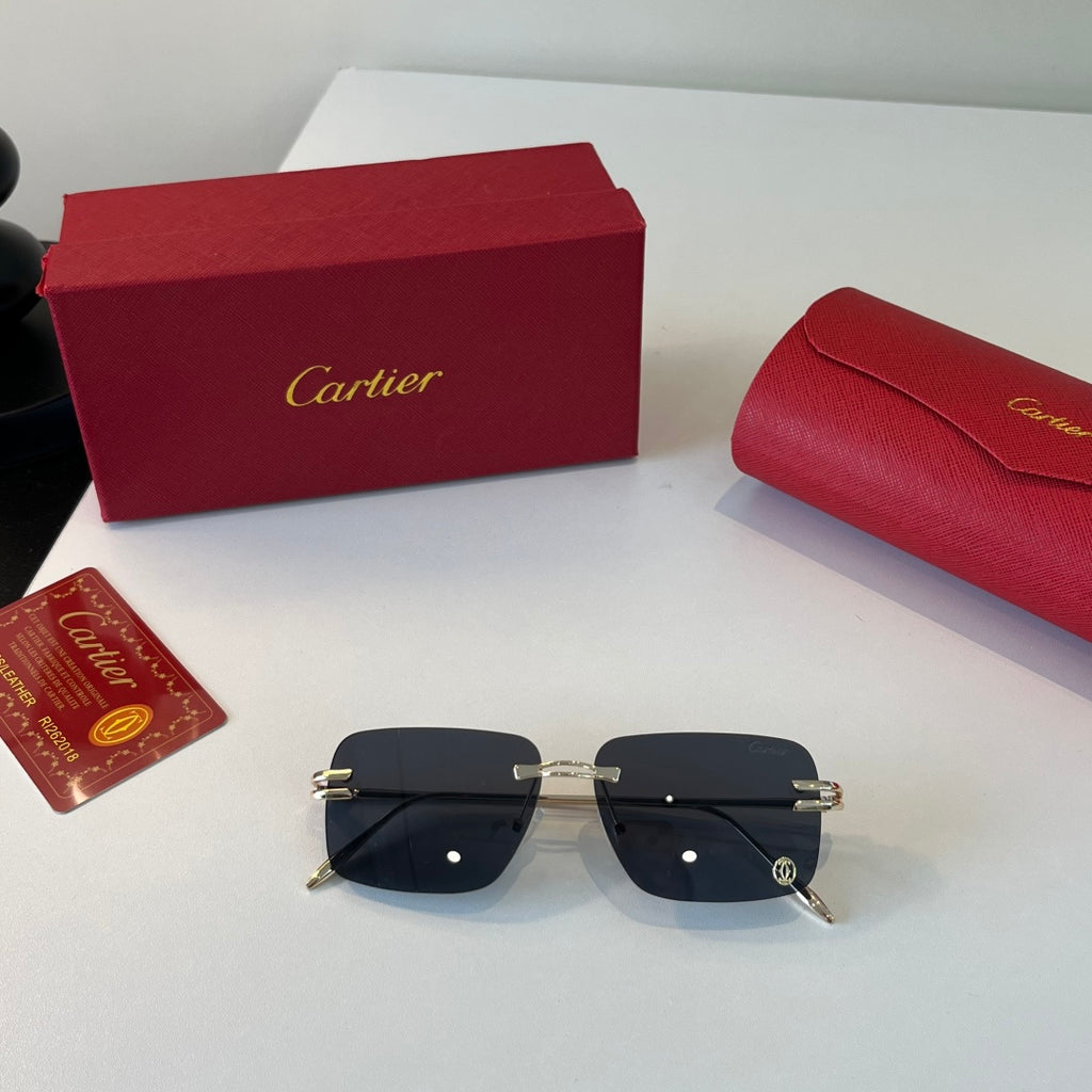 Cartier Lightweight Metal Rimless Silver Lens Sunglasses for Men & Wo - 493698 - detail image 10