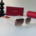Cartier Lightweight Metal Rimless Silver Lens Sunglasses for Men & Wo - 493699