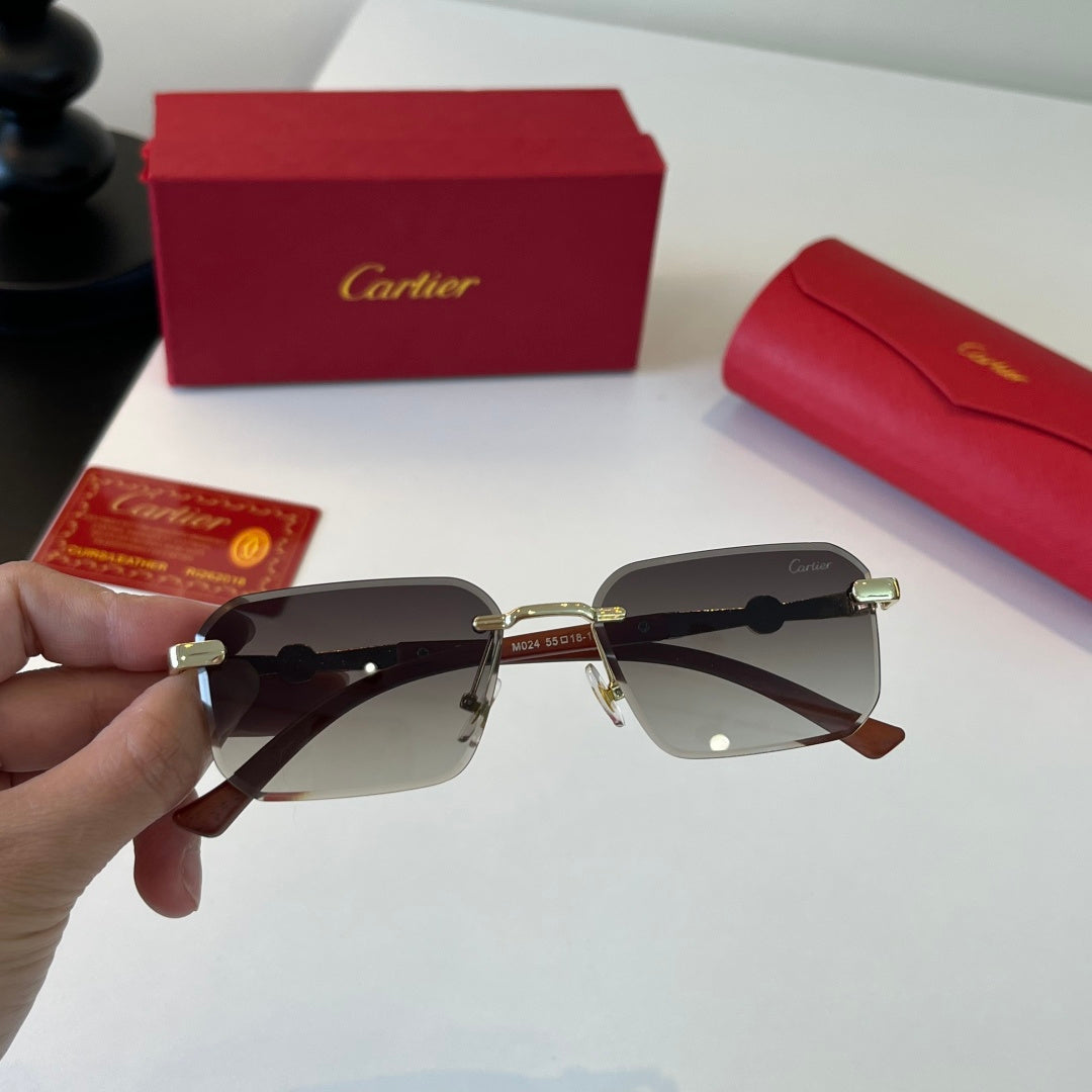 Cartier Lightweight Metal Rimless Silver Lens Sunglasses for Men & Wo - 493701 - detail image 4