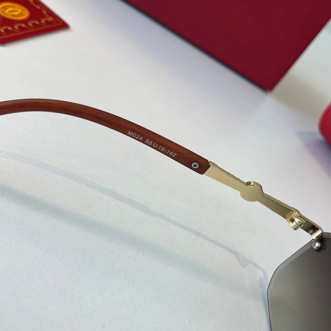 Cartier Lightweight Metal Rimless Silver Lens Sunglasses for Men & Wo - 493701 - detail image 10