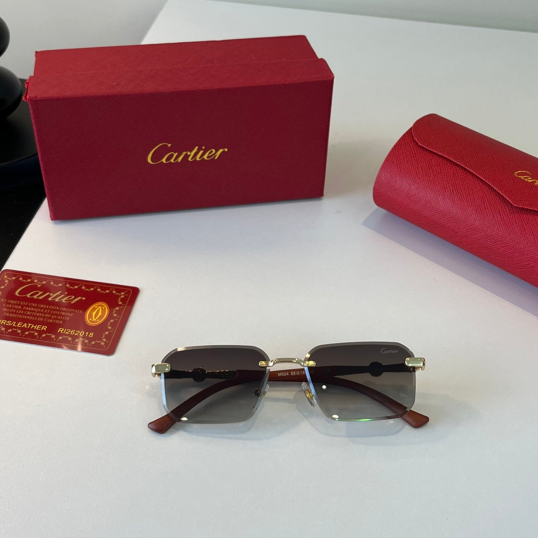 Cartier Lightweight Metal Rimless Silver Lens Sunglasses for Men & Wo - 432313 - detail image 5