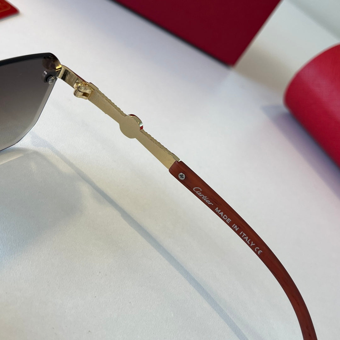 Cartier Lightweight Metal Rimless Silver Lens Sunglasses for Men & Wo - 493701 - detail image 11