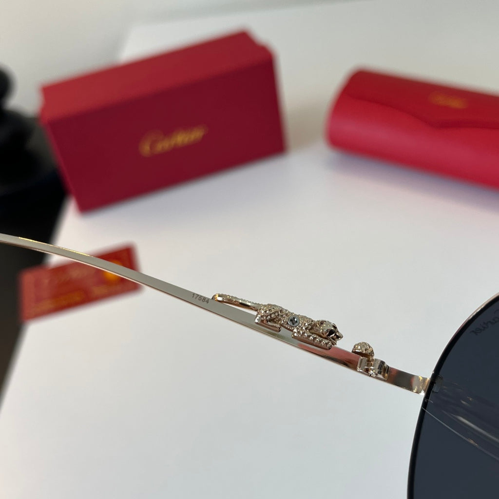 Cartier Lightweight Metal Rimless Silver Lens Sunglasses for Men & Wo - 465729 - detail image 10