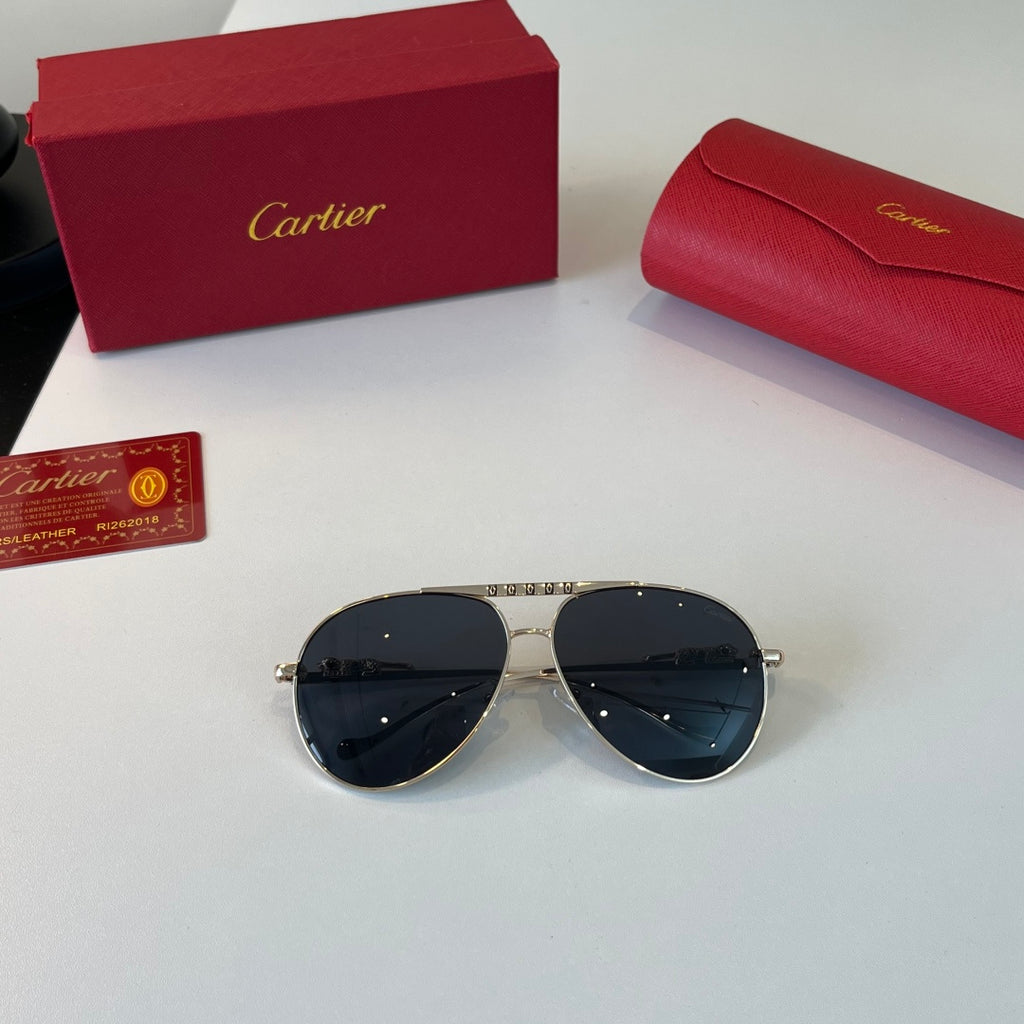 Cartier Lightweight Metal Rimless Silver Lens Sunglasses for Men & Wo - 465729 - detail image 5